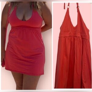Victoria’s Secret Red orange Halter Dress bra top XS